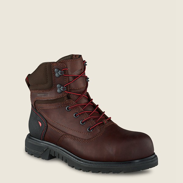 Bottes de Travail Red Wing - Brnr Xp - 6-Inch Waterproof Safety Toe - Marron/Noir - Femme 394QCDGBR